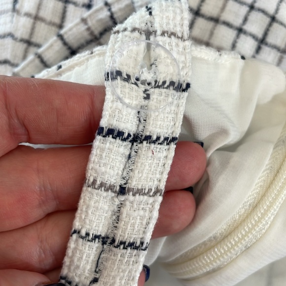 ABERCROMBIE & FITCH white tweed mini dress size M - Picture 9 of 12